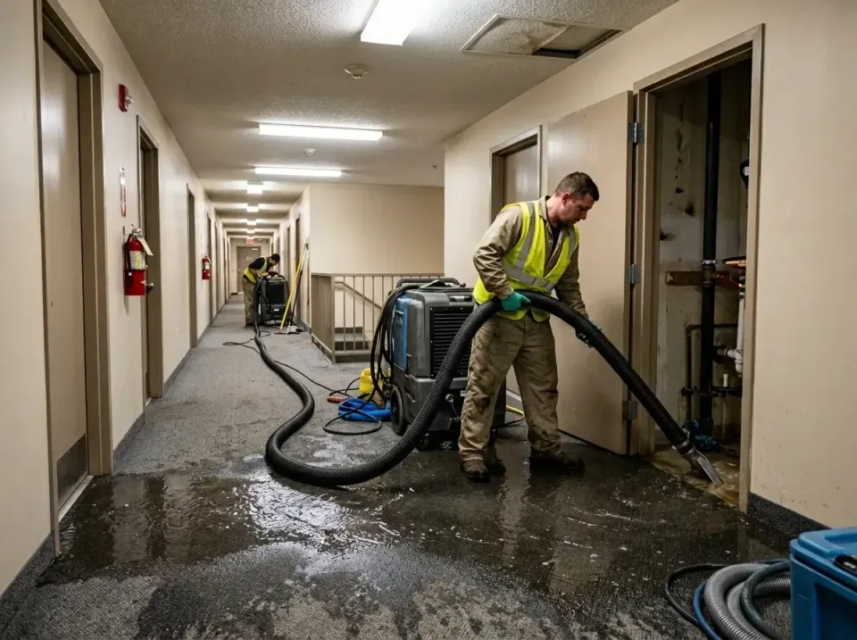 multi-unit-apartment-hallway-f-005 — frequently asked questions, Emergency Burst Pipe Water Extraction & Removal in Cedaredg…